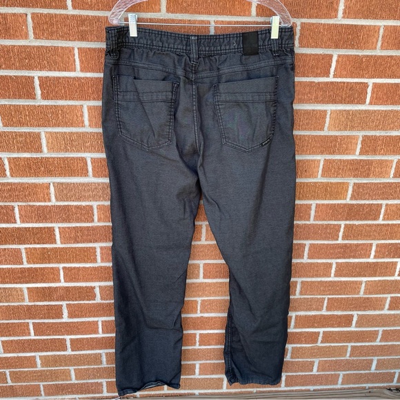 PrAna Mens Pants 36Wx33L Black Pants Stretch Slim Fit Breathe 5 Pocket Logo - Picture 2 of 7